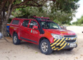 Cabine-dupla S-10 incorporada ao Corpo de Bombeiros do Estado do Ceará, na praia de Jericoacoara (CE) em junho de 2025 (foto: LEXICAR).