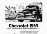 Publicidade para o caminhão Chevrolet 1954.