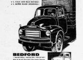 Caminão inglês Bedford, também montado pela GM do Brasil; a publicidade é de outubro de 1956.