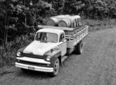 Caminhão Chevrolet carregado de barris de vinho em Garibaldi (RS), no final da década de 50 (fonte: João Todeschi Mande/ prati).
