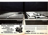 Propaganda institucional GM de março de 1959 registrando a inauguração da fábrica de motores Chevrolet de São José dos Campos (SP) - "a única no Hemisfério Sul", como ressalta o anúncio.