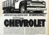 Propaganda de lançamento do caminhão Chevrolet 1963, publicada em dezembro do ano anterior.
