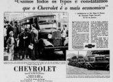 Publicidade Chevrolet em jornal carioca de abril de 1935 reproduzindo o depoimento dos proprietários da Viação Central, exaltando os atributos dos ônibus urbanos da marca (fonte: portal rionibusantigo).