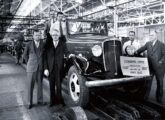 Um Chevrolet Tigre saindo da linha de montagem brasileira da GM em abril de 1936.