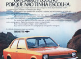 A inteligente campanha de lançamento do Chevette visava claramente confrontar o onipresente Fusca.