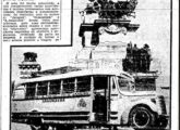 Matéria jornalística sobre a inauguração da linha rodoviária entre São Paulo e Rio, em 1939, pela empresa Expresso São Paulo-Rio de Janeiro; nela foram alocados três ônibus Chevrolet Tigre 1938, denominados Anhanguera, Guanabara e Jaraguá (fonte: Ivonaldo Holanda de Almeida / Expresso Brasileiro Histórico).