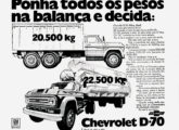 Propaganda de lançamento do caminhão diesel D-70.