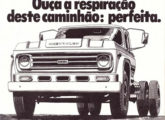 Propaganda de agosto de 1977 dando conta da adoção de motores Detroit Diesel na linha de Caminhões Chevrolet.