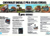 Duas publicidades de 1978 para o caminhão Chevrolet diesel, de janeiro...