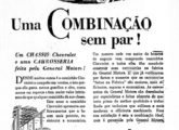 Anúncio de março de 1940 divulgando a produção e o fornecimento de carrocerias pela própria GM.