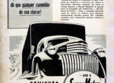 Terminada a II Guerra, também a produção de caminhões foi retomada com modelos anteriores ao conflito; a propaganda é março de 1946.