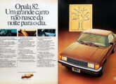 Publicidade de novembro de 1981 para a bela reestilização da linha Opala 82.