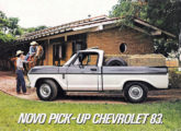Folder de divulgação da picape Chevrolet 1983; a imagem mostra a versão diesel com acabamento "de luxo" (fonte: Jorge A. Ferreira Jr.).