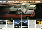 Propaganda de novembro de 1985, por ocasião do lançamento das novas picapes Chevrolet.