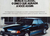 Monza Classic em propaganda de agosto de 1991 (fonte: Fabrício Samahá).