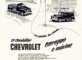Publicidade Chevrolet de janeiro de 1951 para o furgão e a picape Expresso - "o caminhão de mil e uma aplicações".