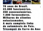Propaganda institucional comemorando os 70 anos da General Motors do Brasil.