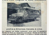 Ônibus Chevrolet em anúncio da Empresa Caixeta & Lima, de Patos de Minas (MG) (fonte: Ivonaldo Holanda de Almeida / efecademinas).