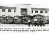 Registro de entrega, para o Expresso Brasileiro, de cinco ônibus GM para operação em Santos (SP) (fonte: Ivonaldo Holanda de Almeida / Expresso Brasileiro Histórico).