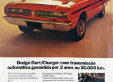 Charger R/T 1975 divulgando a ampliação da garantia para a transmissão automática da linha Dodge (fonte: Fabrício Samahá).