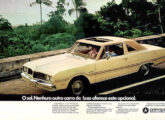 Publicidade para o Dodge Magnum 1979 destacando seu exclusivo teto solar.