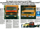 Propaganda Volkswagen de agosto de 1981 esclarecendo o espaço ocupado pelos caminhões Dodge na nova família de veículos comerciais do Grupo VW.