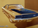 Proposta preparada em 1971, por Celso Lamas, chefe do Estúdio de Estilo da Chrysler, para o modelo Charger R/T (fonte: Luiz Alberto Veiga / autoentusiastas).