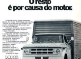 Duas peças da campanha publicitária de 1972-73 para os caminhões Dodge: para o leve D-400, ... (fonte: Jorge A. Ferreira Jr.)