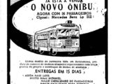 Primeira publicidade conhecida da Ciferal, de junho de 1957, dando conta do lançamento da carroceria urbana especialmente projetada para o chassi nacional Mercedes-Benz L-321.