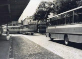 Quatro Ciferal urbanos da Viação Cometa alcançando o terminal da Praça Carlos Gomes, em Ribeirão Preto (SP) (fonte: Ivonaldo Holanda de Almeida / ribeiraopretoculturaljaf).