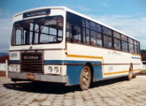 Outra inusitada combinação Ciferal urbano - chassi Scania, este do Expresso Rodoviário Atlântico, de Caraguatatuba (SP) (foto: João Filho Guimarães; fontes: Isael Elias Pereira de Lima e onibusbrasil).