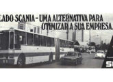 Publicidade Scania de outubro de 1979 divulga seus chassis articulados (com carroceria Ciferal) fornecidos para o sistema integrado de Goiânia.