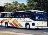 Podium sobre Mercedes-Benz O-371 RS da empresa Via-Sol, de Capivari (SP) (fonte: portal tudodeonibus).