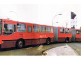 De 1991 foi o primeiro bi-articulado brasileiro: trazia chassi Volvo B58 e carroceria Ciferal Padron Rio (fonte: portal onibusetransporte).