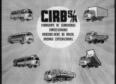 Propaganda de 1960, com a Cirb se anunciando como fabricante de carrocerias e concessionária Mercedes-Benz.