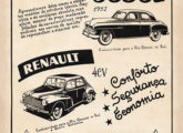 Raríssima publicidade de 1951 onde aparece um Renault 4 CV montado no Brasil pela gaúcha Cirei.