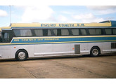 Flecha Azul VI, também de 1996, série de 25 ônibus-leito com vidros colados e ar condicionado montado na parte posterior do teto (foto: Leandro Leal da Silva).