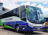 Campione 3.45 em chassi Iveco 17-280 - um dos oito adquiridos em 2025 pela empresa de fretamento Miraval Turismo, de Caieiras (SP).