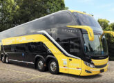 Um Invictus DD 2023, também com mecânica Volvo, na frota da Luan Tur Turismo, de Criciúma (SC).