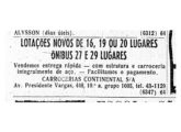 Buscando aproveitar o "boom" do mercado de lotações do Rio de Janeiro (RJ), no início dos anos 50, em março de 1953 a paulista Continental publicou este anúncio nos jornais cariocas de maior circulação.