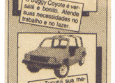 Anúncio de jornal dando conta do lançamento do "Jeep" Tucuruí, da Coyote.