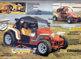 Publicidade de dezembro de 1986 mostrando o Crotalus II (inclusive em trabalho rural) e a gaiola infantil Easy Rider.