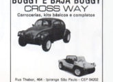 Buggy e baja Cross Way em pequeno anúncio de julho de 1986.