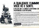 De agosto de 1974 é esta publicidade, anunciando o lançamento da plataforma RC-AR 210, com suspensão pnaumática.