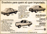 Publicidade de 1980 da rede autorizada VW do Rio de Janeiro anunciando três modelos Passat transformados pela Dacon. 