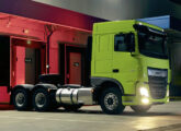 DAF XF na cor "apple green", em abril de 2023 agregada às 13 outras cores já disponíveis.