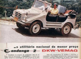 Rara publicidade do Candango 2 - a versão 4x2 do jipe -, veiculada em 1961 (fonte: Jorge A. Ferreira Jr.).