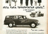 A seguir, série de peças publicitárias de 1962, destacando vários atributos da Vemaguet: o espaço para pessoas, ...