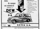 Propaganda de jornal para a caminhonete DKW; publicada em janeiro de 1958, por engano ainda trazia a imagem do modelo anterior.