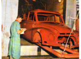 Sedã DKW 1960: carroceria completa sai da cabine de pintura (fonte: portal saopauloantiga).